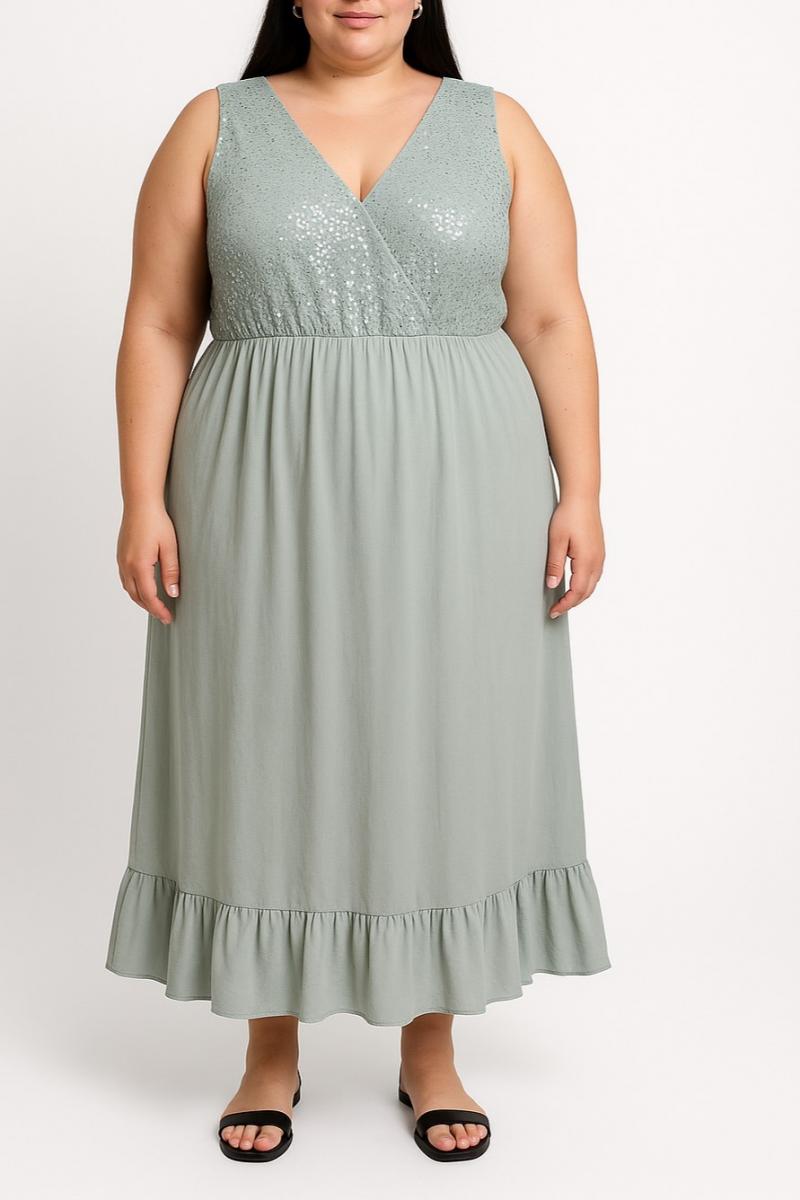 Elegantes Baumwollkleid in großen Größen