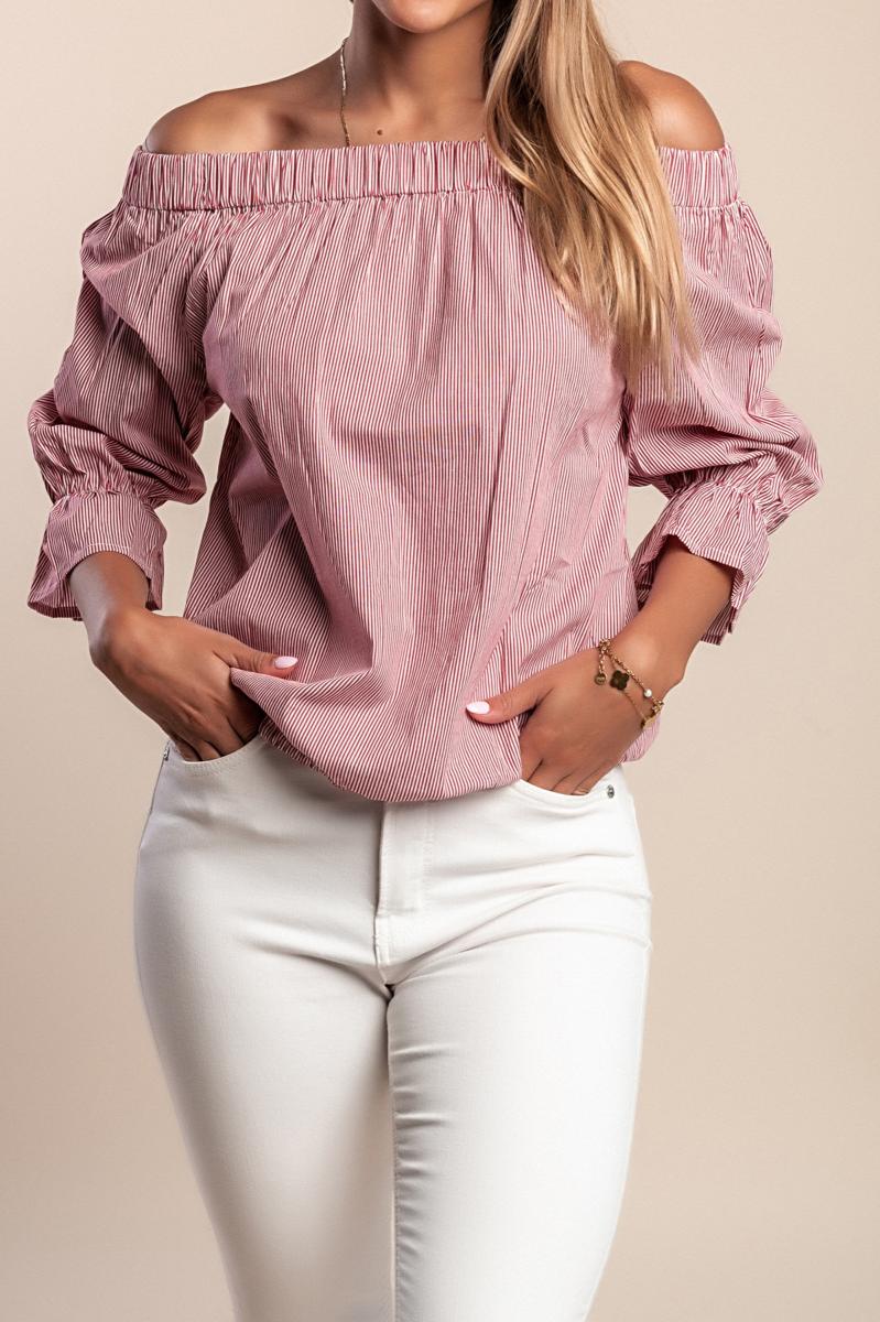 Striped print blouse