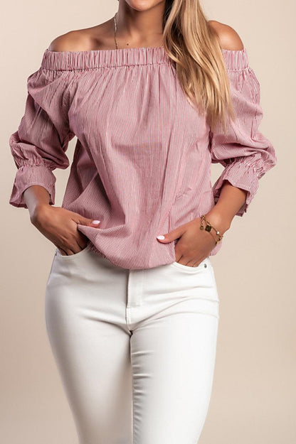 Striped print blouse