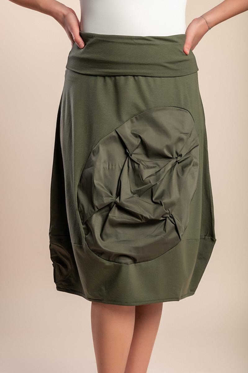 Viscose midi skirt