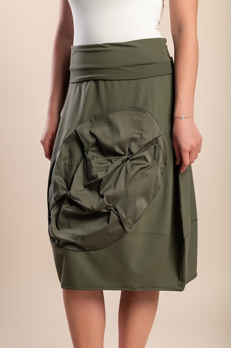 Viscose midi skirt