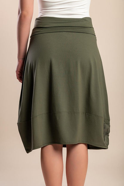 Viscose midi skirt
