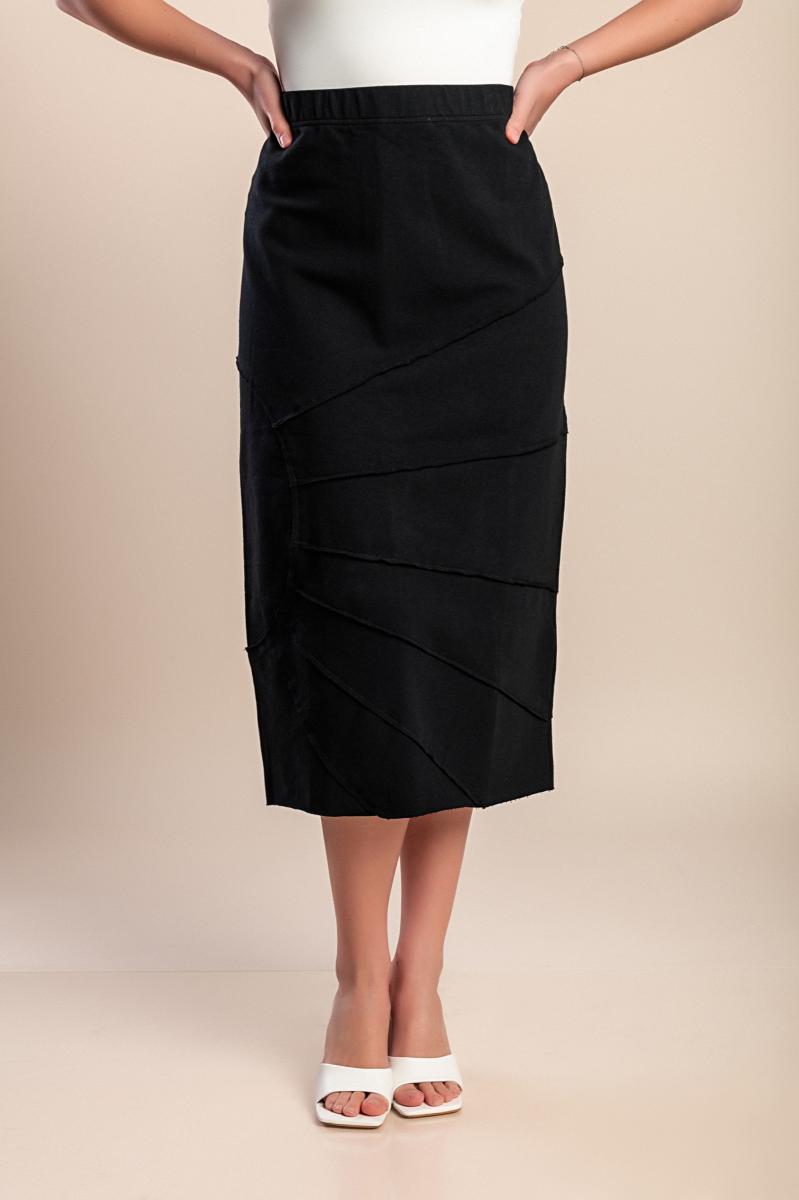 Plus size midi cotton skirt
