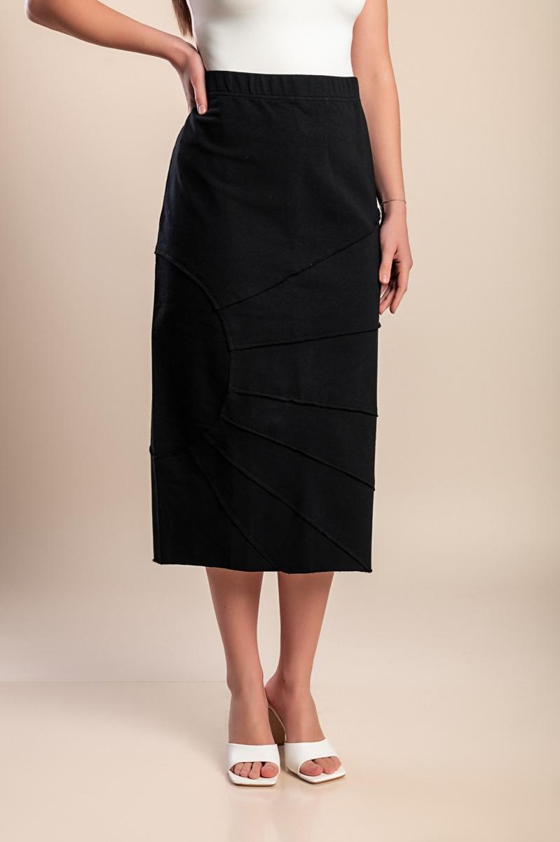 Plus size midi cotton skirt