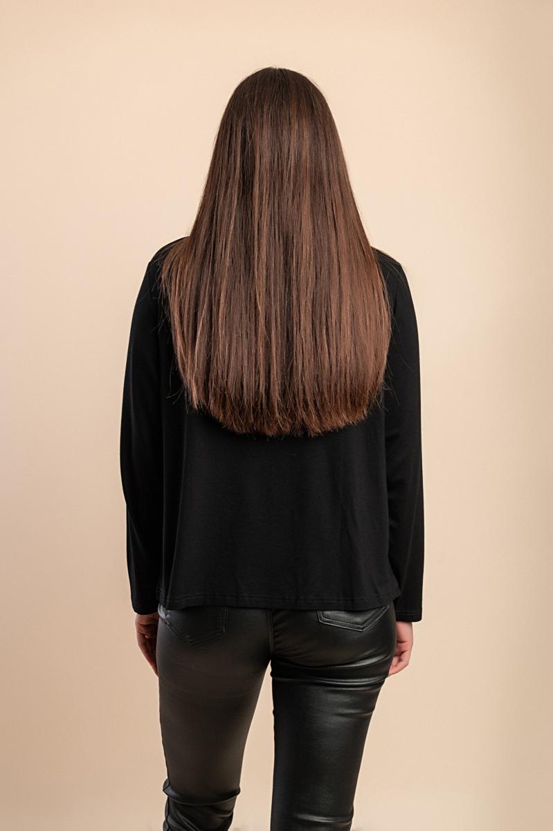 Top in combinazione bicolore
