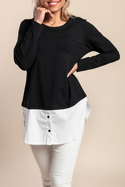 Туника с дълъг ръкав plus size