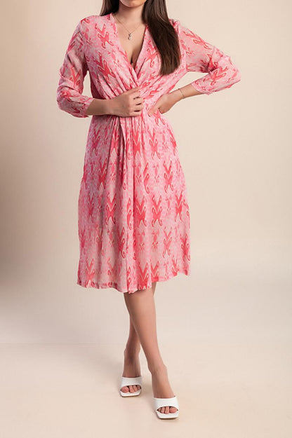 Elegant midi dress with print