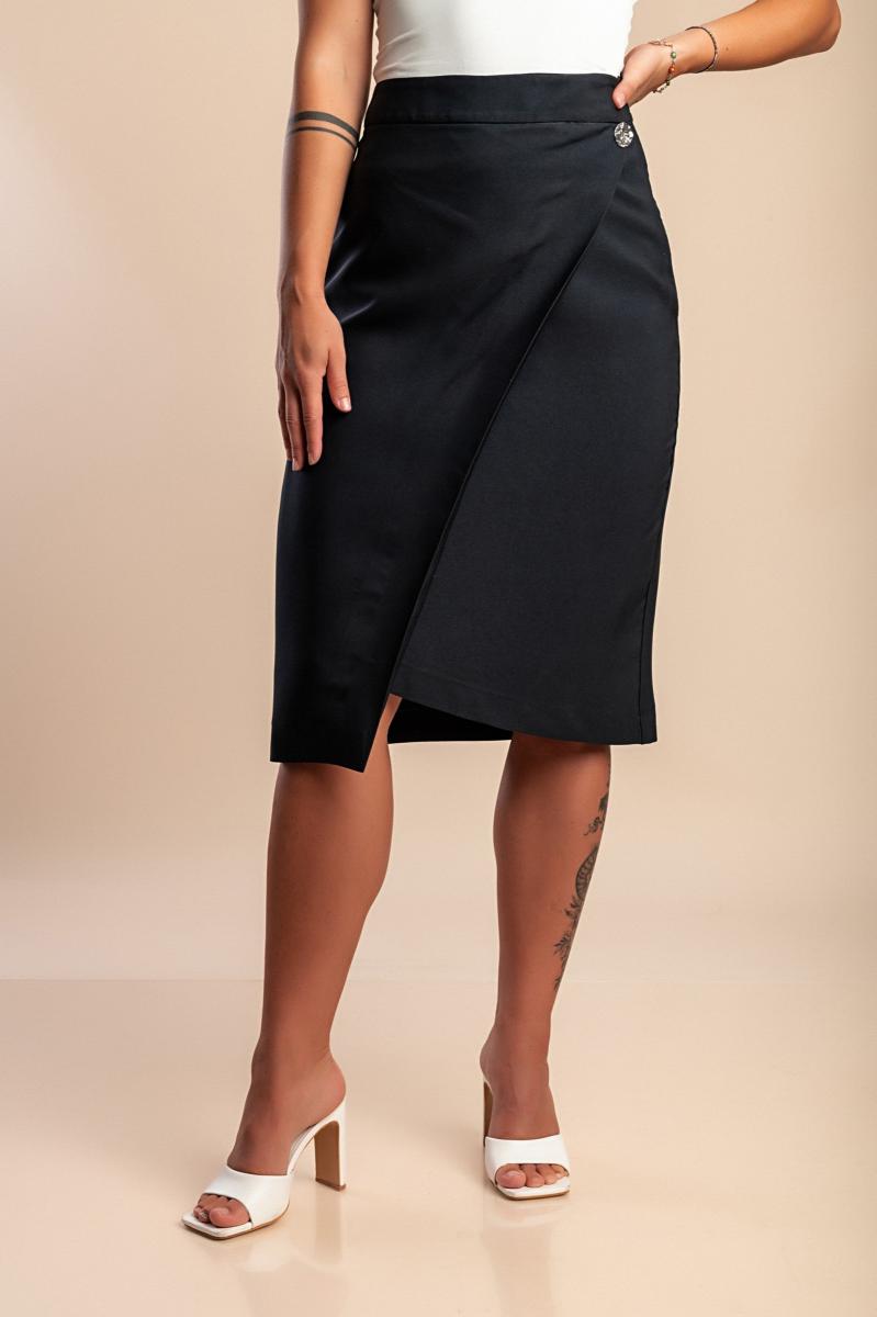 Plus size elegant midi skirt