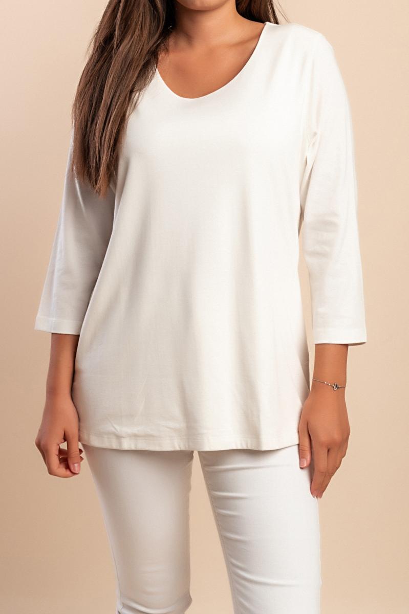 Plus size 3/4 sleeve top