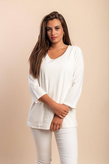 Plus size 3/4 sleeve top