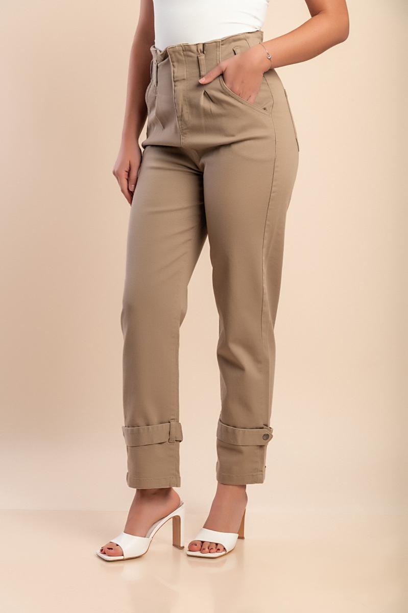 Cotton pants with decorative details