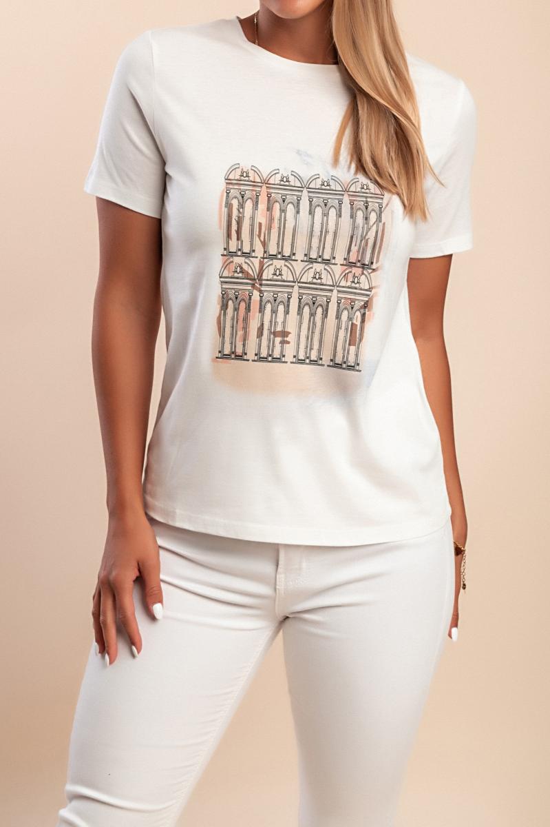 Katoenen T-shirt met print