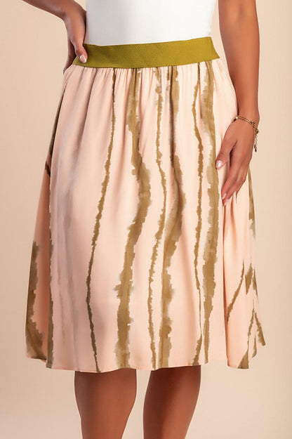 Midi skirt with print