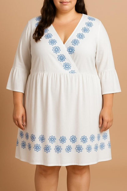 Plus-Size-Kleid mit Blumenprint
