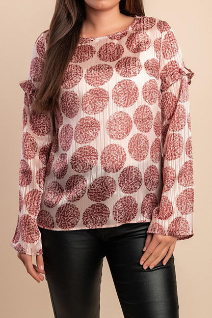 Blusa semitrasparente a fantasia