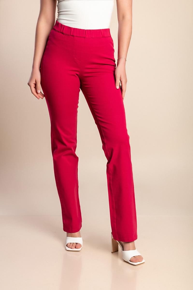 Pantaloni plus size din bumbac cu elastic