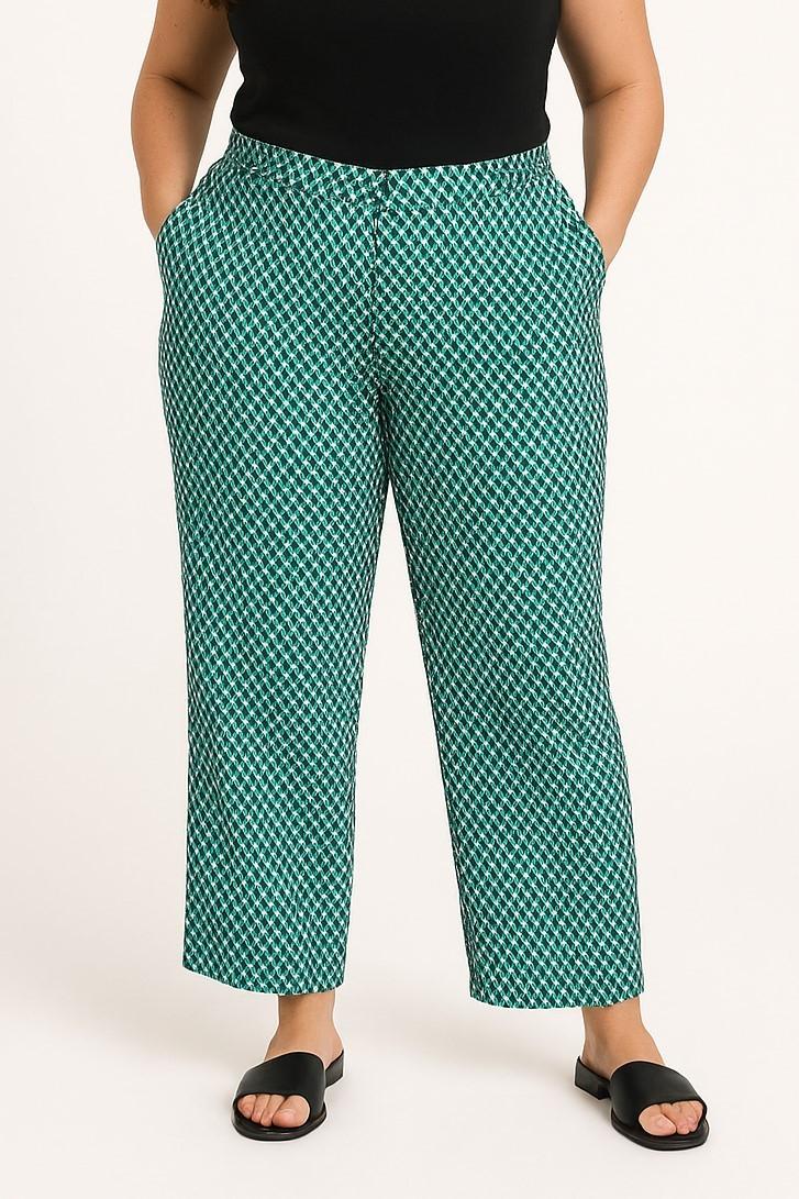 Plus size mintás nadrág