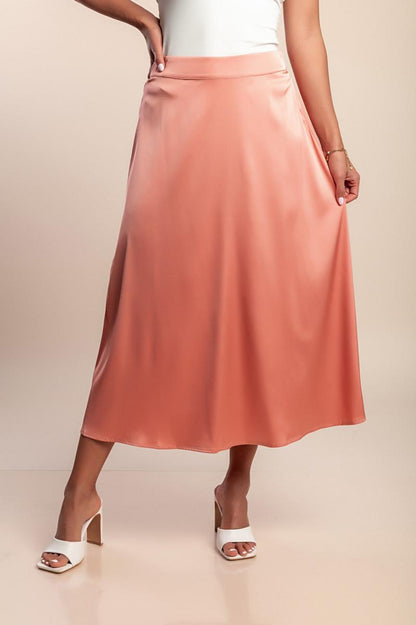 Skirt in imitation satin