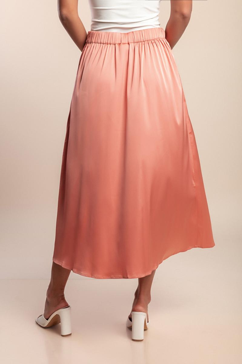 Skirt in imitation satin