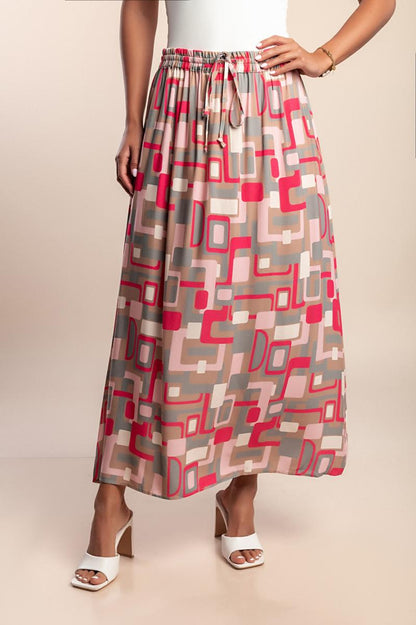 Long skirt with print