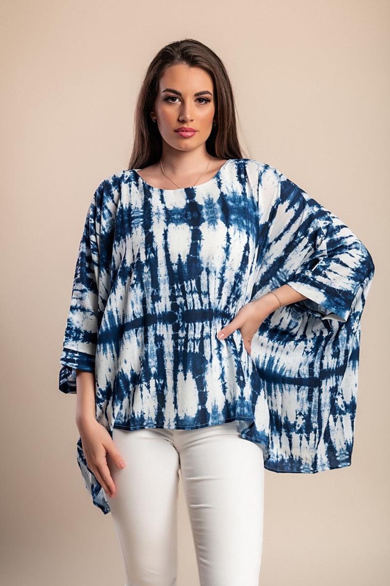Bluză plus size cu imprimeu