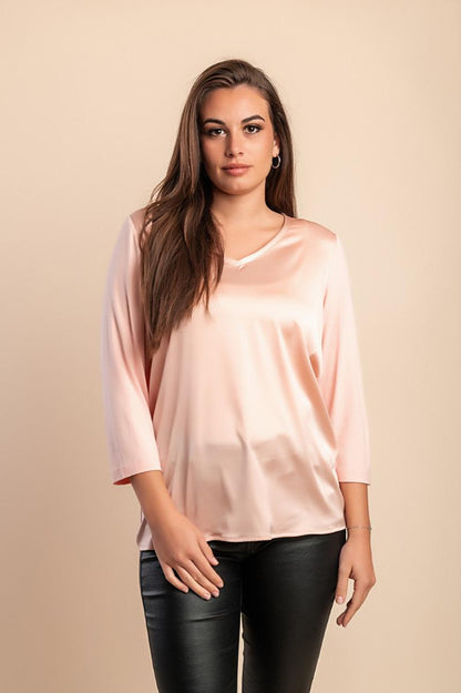 Satin-effect blouse
