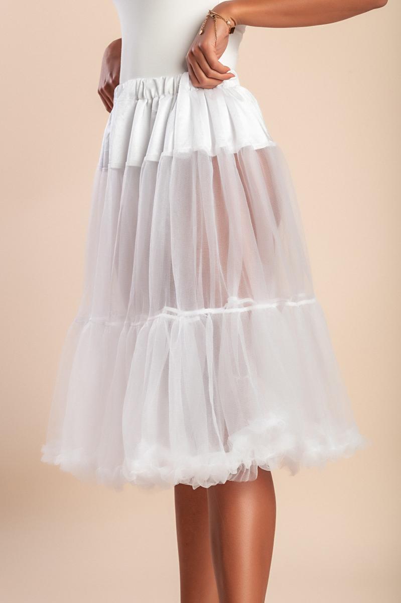 Sheer tulle midi skirt