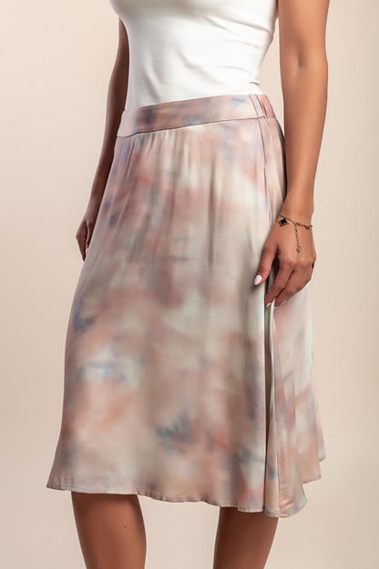 Midi skirt with print