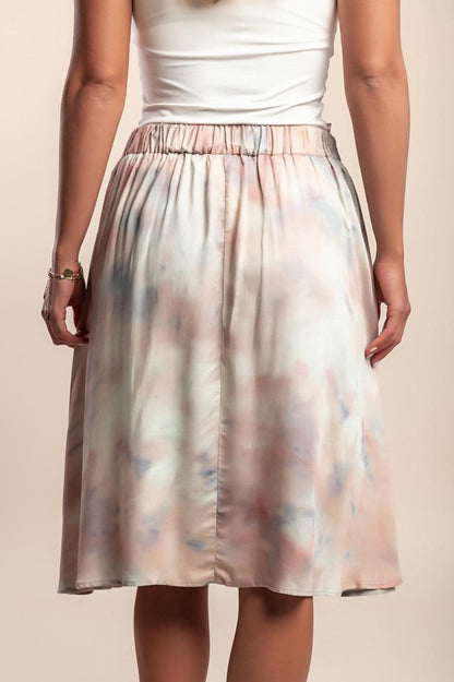 Midi skirt with print