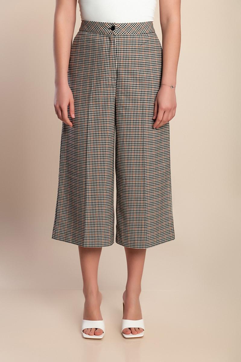 Caprihose mit Karoprint