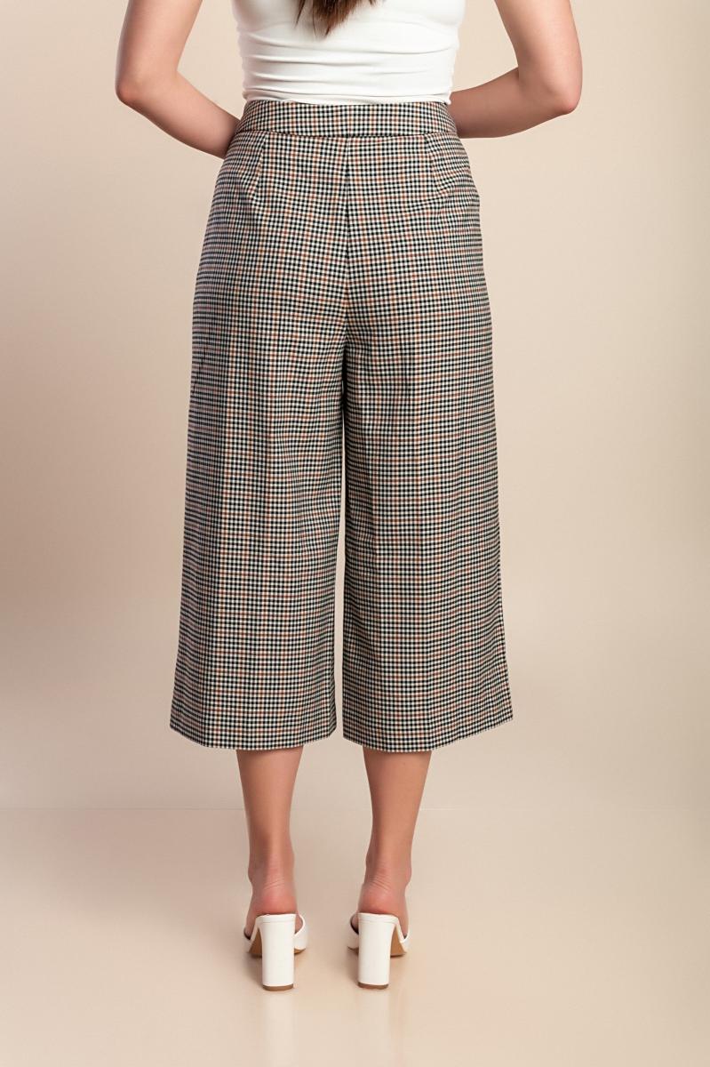 Caprihose mit Karoprint