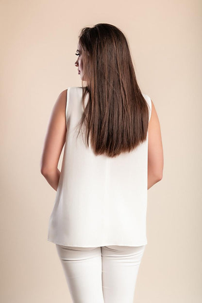 Plus size sleeveless blouse