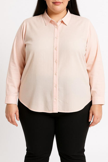 Plus size cotton shirt