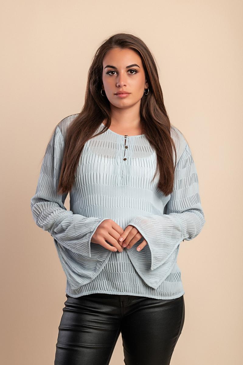 Semi-transparent blouse