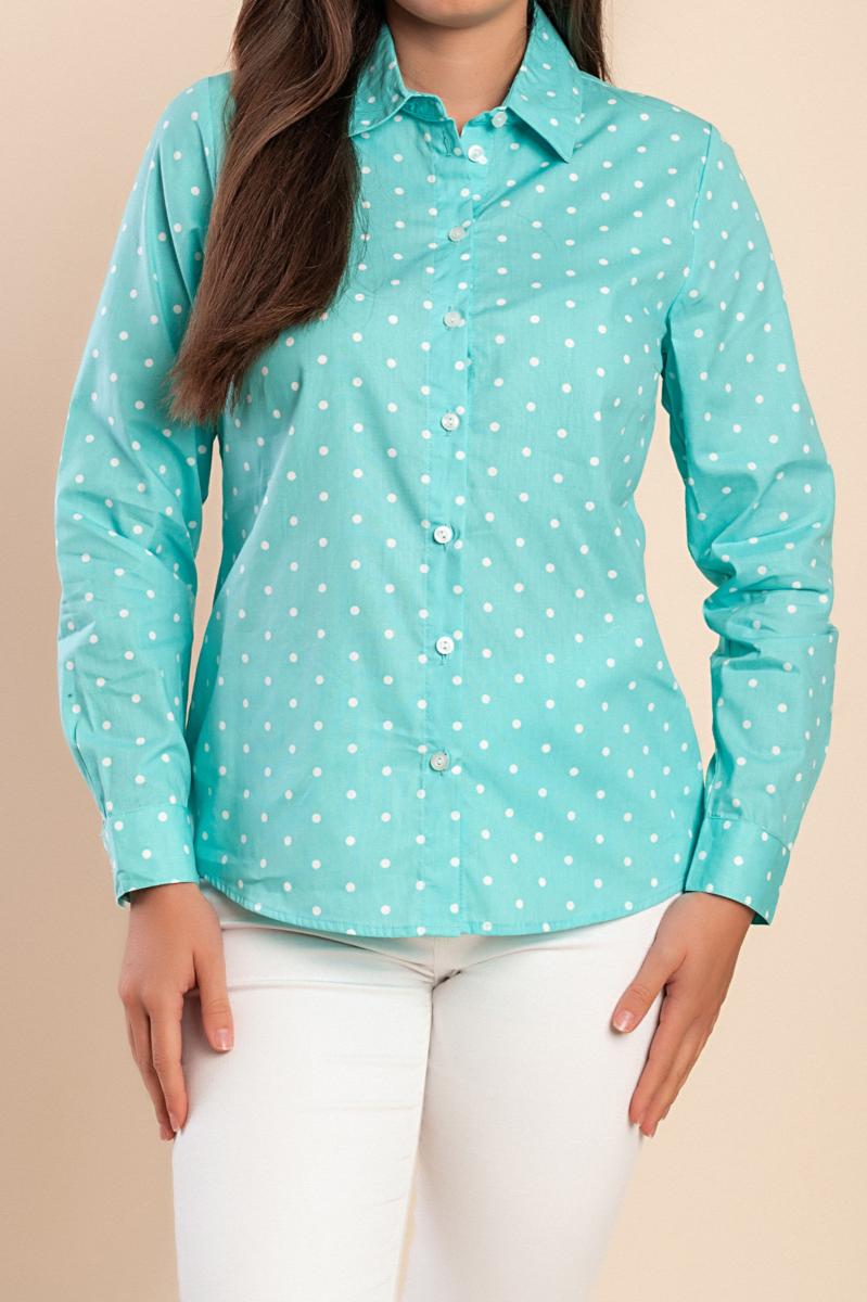 Cotton shirt with dots