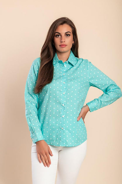 Cotton shirt with dots