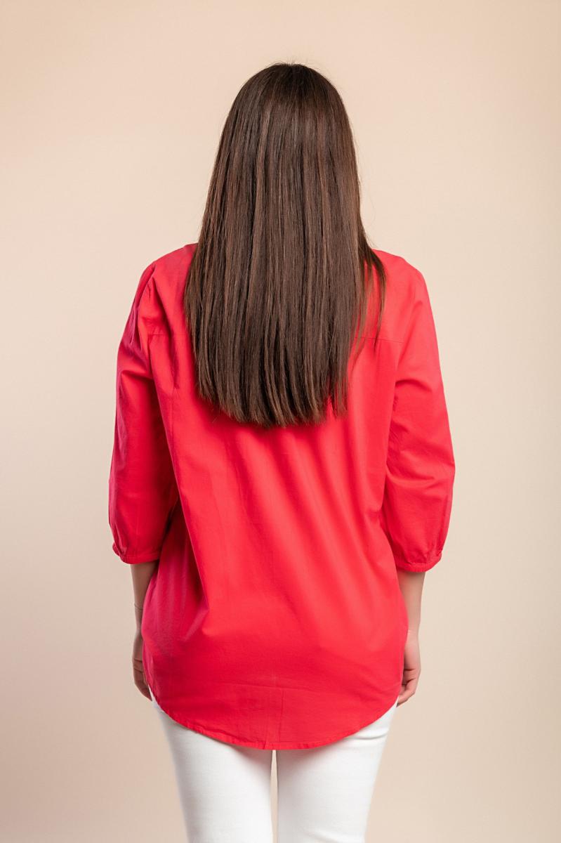 Plus size blouse with hole pattern
