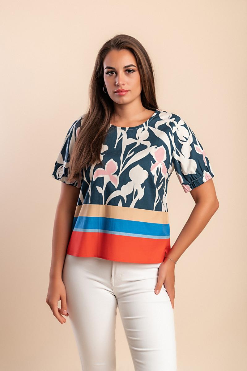 Katoenen T-shirt met print