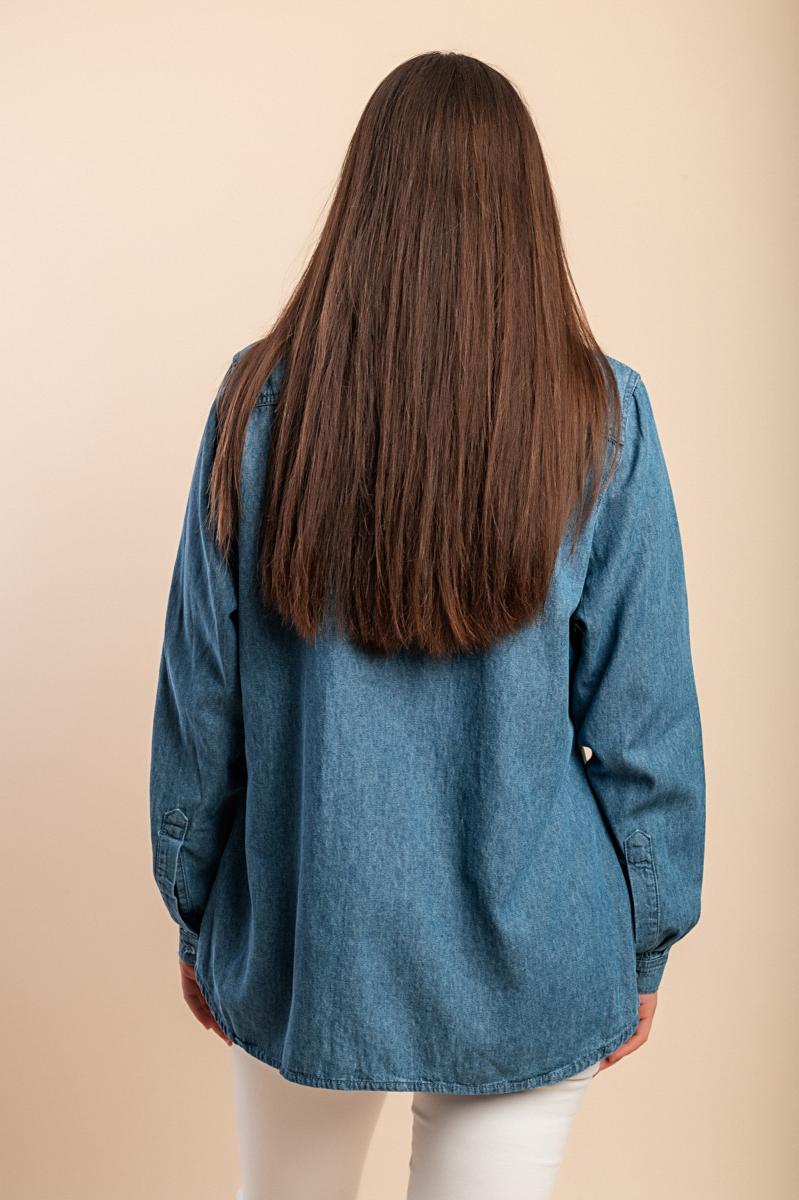Plus size denim shirt