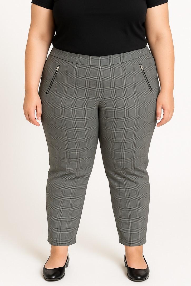 Plus-Size-Hose mit Karoprint