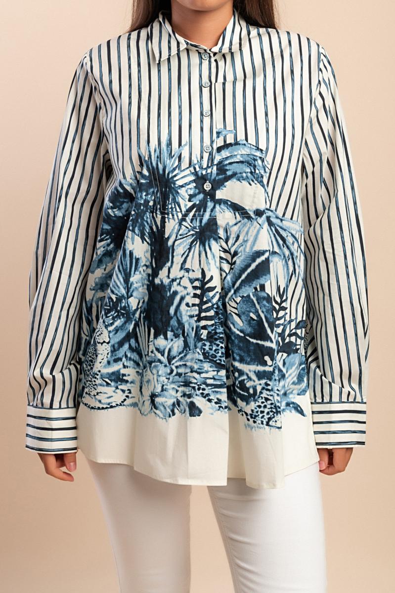 Camicia in cotone con stampa