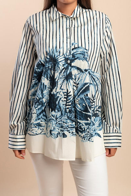 Camicia in cotone con stampa
