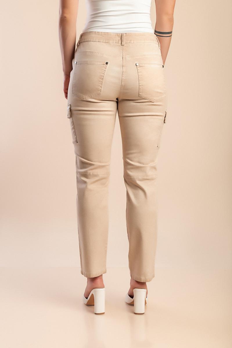Pantaloni in cotone taglie forti con tasche