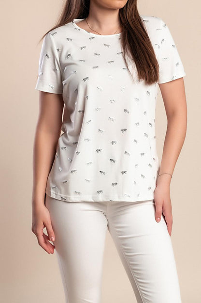T-shirt met print in grote maten