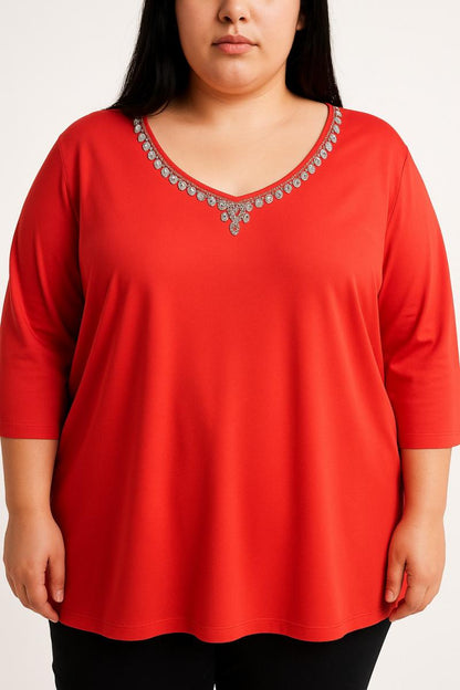 Plus size tunika díszítő részlettel