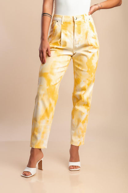 Baumwollhose mit hohem Bund