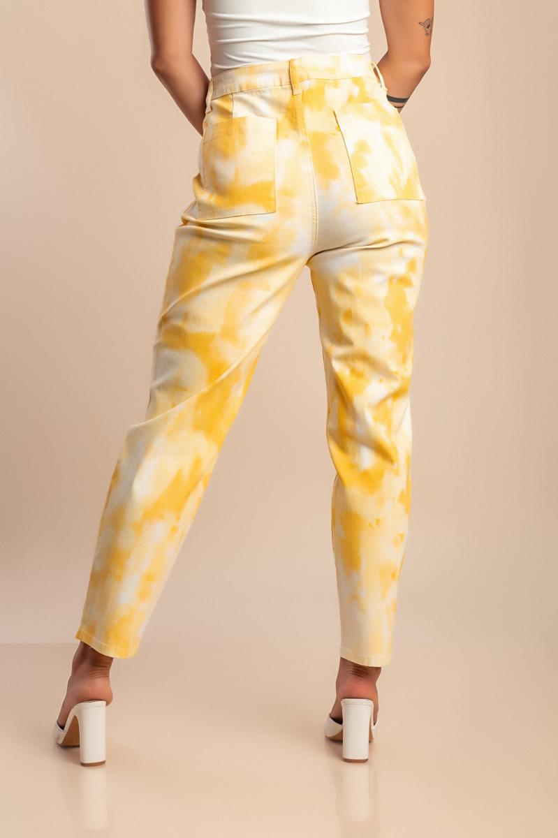 Baumwollhose mit hohem Bund