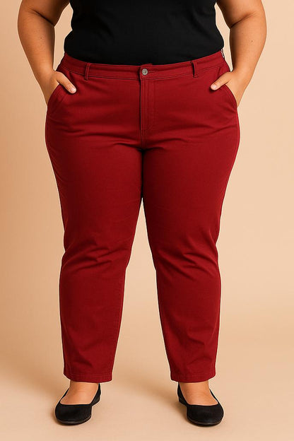 Plus-Size-Baumwollhose