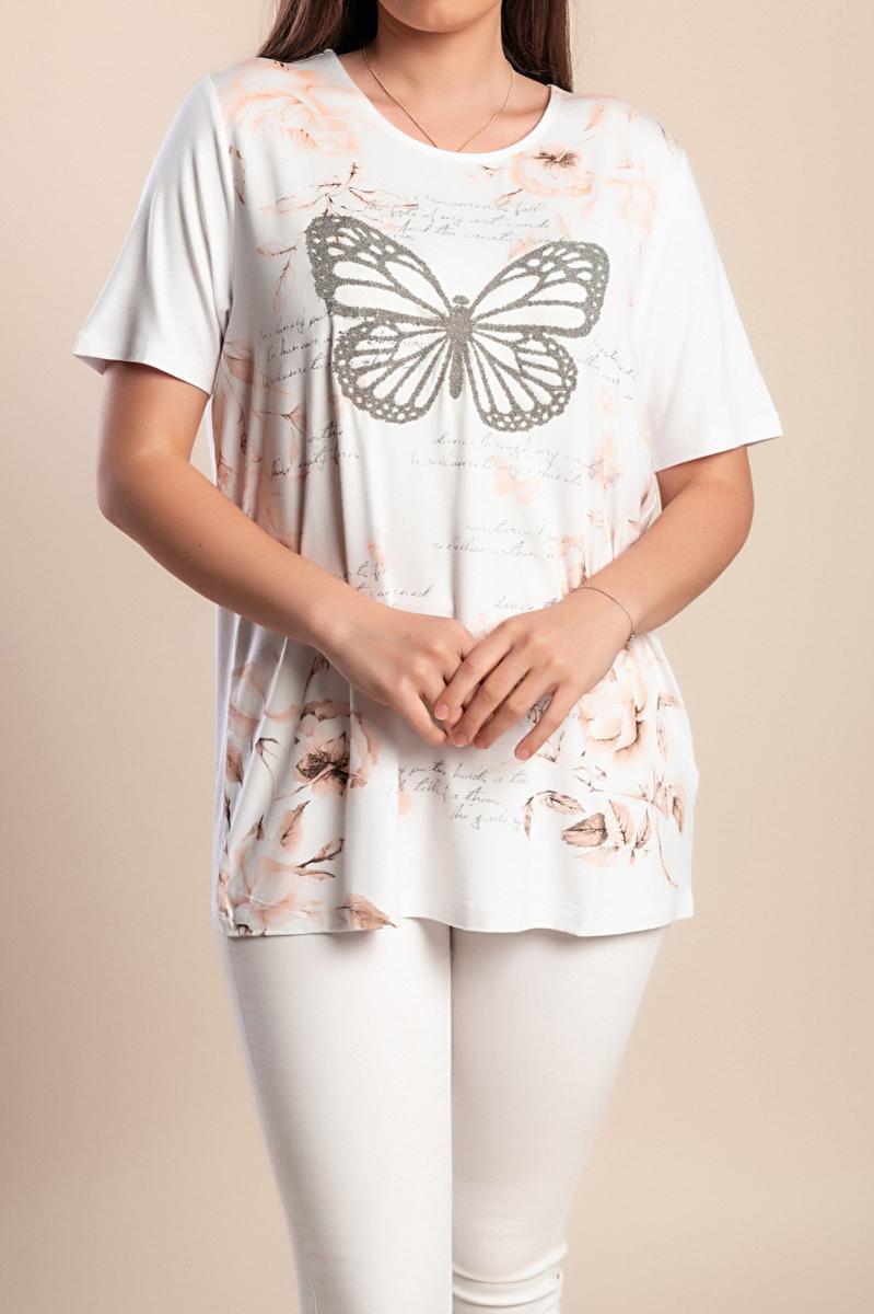 Tricou pentru mărimi mari, cu imprimeu