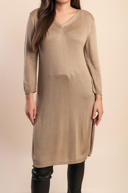 Strickkleid mit Schlitz